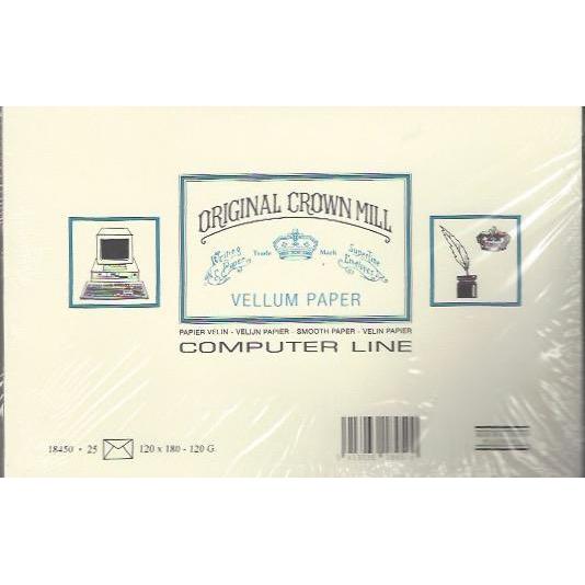 25 enveloppes Original Crown Mill format C6