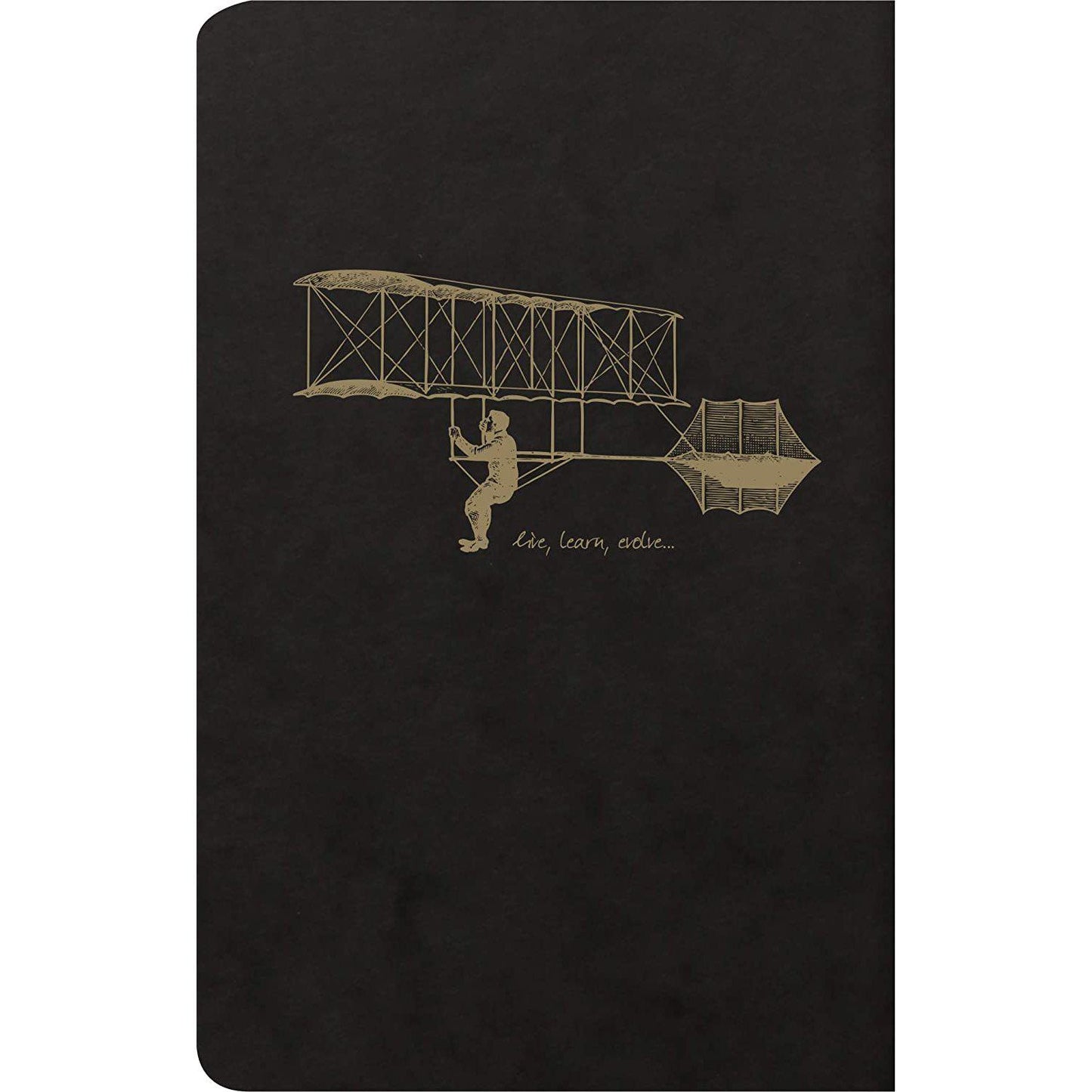 CLT Flying Spirit Carnet Piqure Textile 11x17 96p Noir-Carnet-Clairefontaine-Papeterie du Dôme