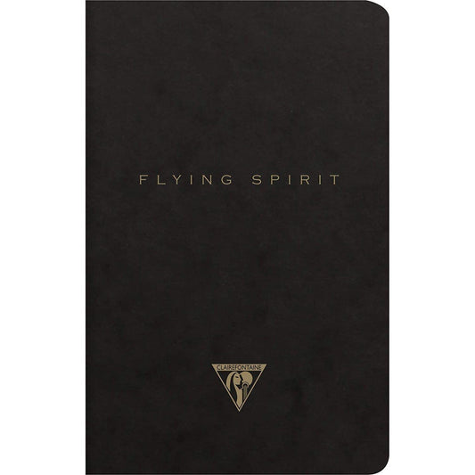 CLT Flying Spirit Carnet Piqure Textile 11x17 96p Noir-Carnet-Clairefontaine-Papeterie du Dôme