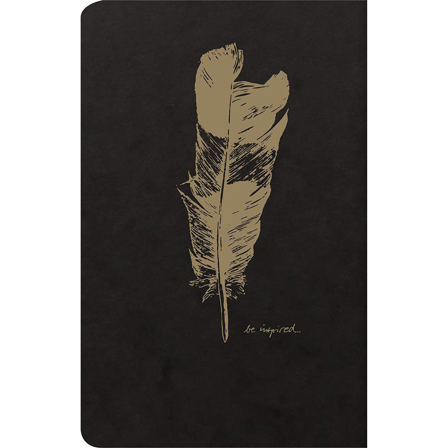 CLT Flying Spirit Carnet Piqure Textile 11x17 96p Noir-Carnet-Clairefontaine-Papeterie du Dôme