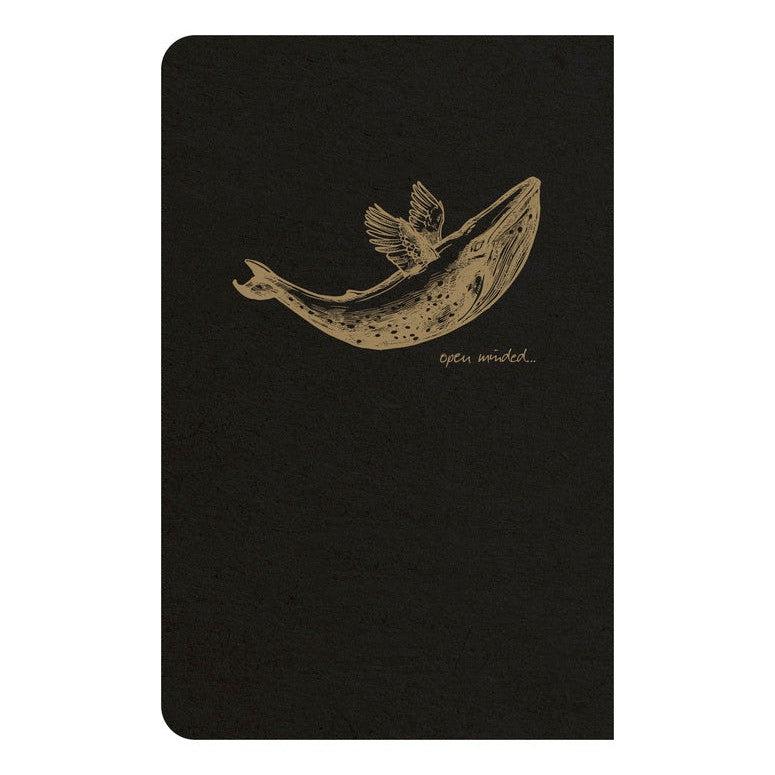 CLT Flying Spirit Carnet Piqure Textile 9x14 96p Ligné Noir-Carnet-Clairefontaine-Papeterie du Dôme