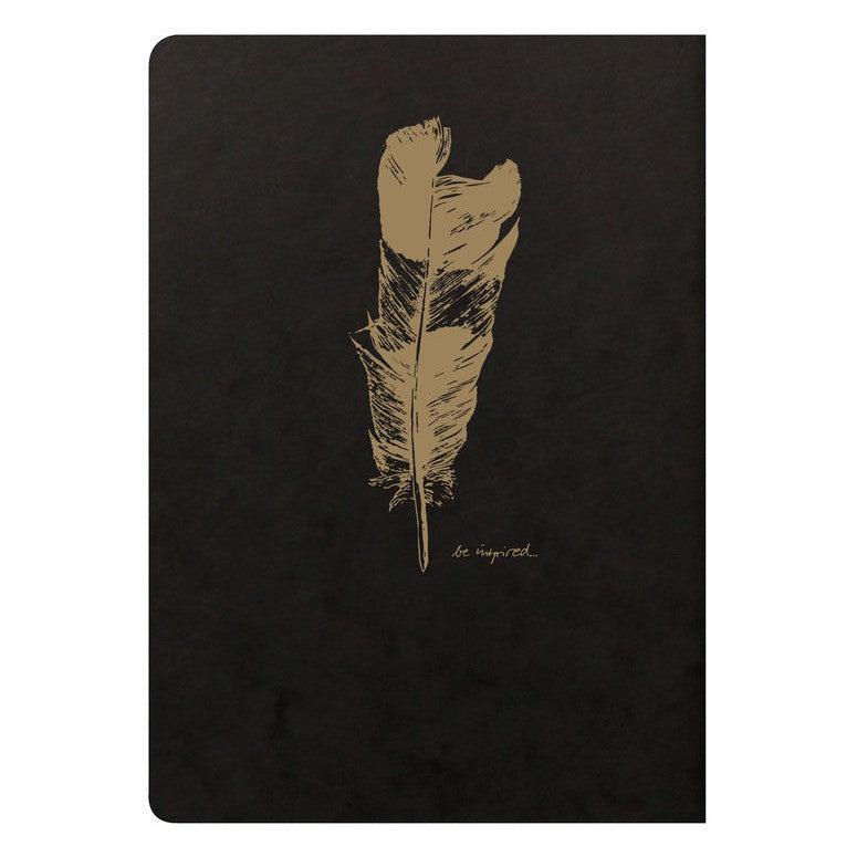 CLT Flying Spirit Carnet Piqure Textile A5 96p Noir-Carnet-Clairefontaine-Papeterie du Dôme