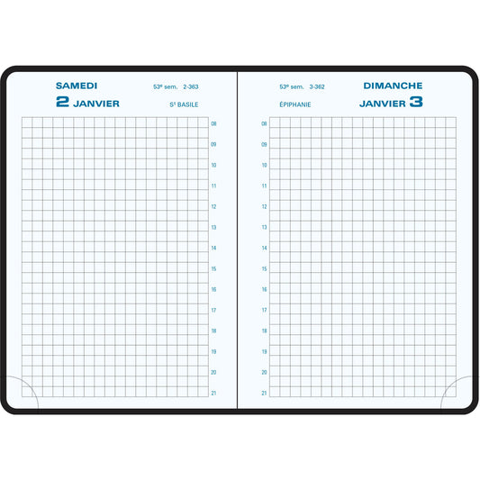 EXA Agenda Journalier Quadrillé 85x130-Agenda-Exacompta-Papeterie du Dôme