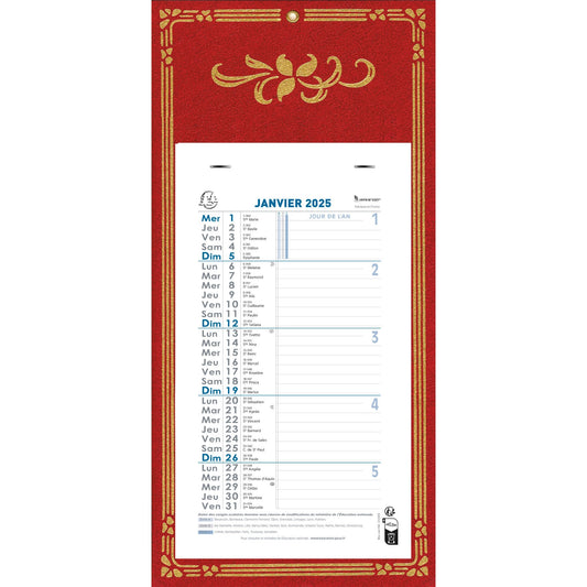 EXA Calendrier Mensuel Support Skytos 16x33-Calendrier-Exacompta-2025-Couleur Aléatoire-Papeterie du Dôme