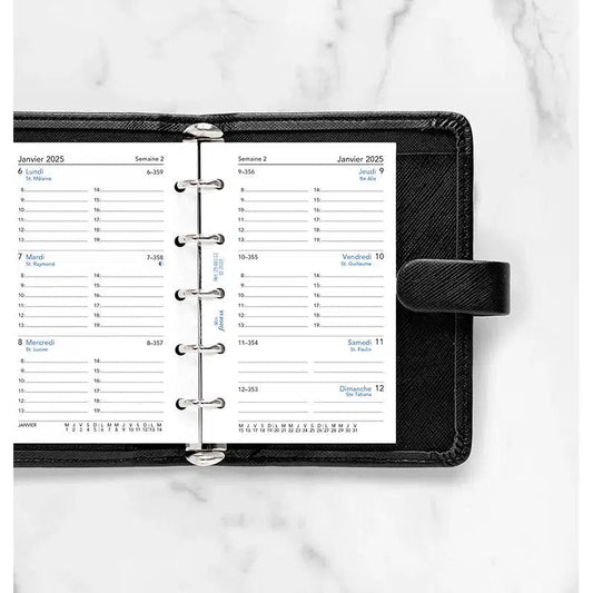 FFX Mini Agenda Semaine/2Pages FR FILOFAX-Recharge Agenda-Filofax-2025-Papeterie du Dôme