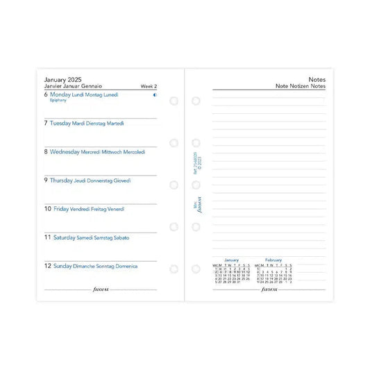 FFX Mini Agenda/1 page + notes FILOFAX-Recharge Agenda-Filofax-Papeterie du Dôme