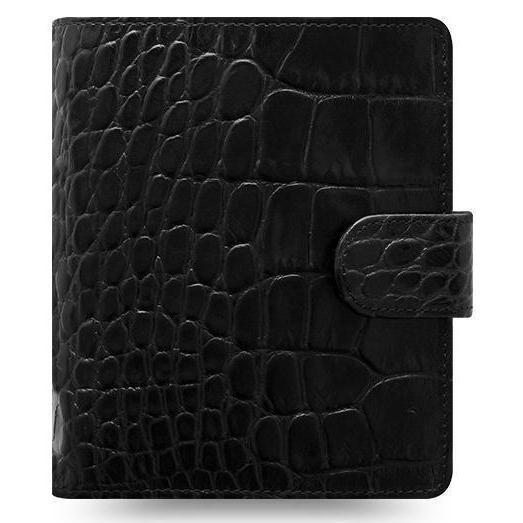 FFX Organiseur Pocket Classic Croc FILOFAX-Organiseur-Filofax-Noir-Papeterie du Dôme