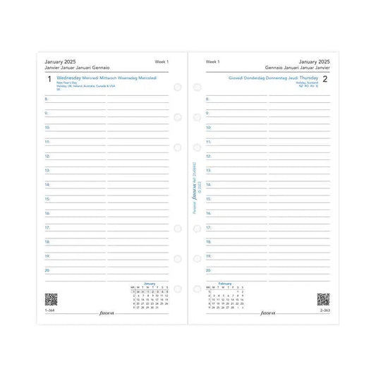 FFX Personal Agenda 1Jour/Page 5 Langues FILOFAX-Recharge-Filofax-2025-Papeterie du Dôme