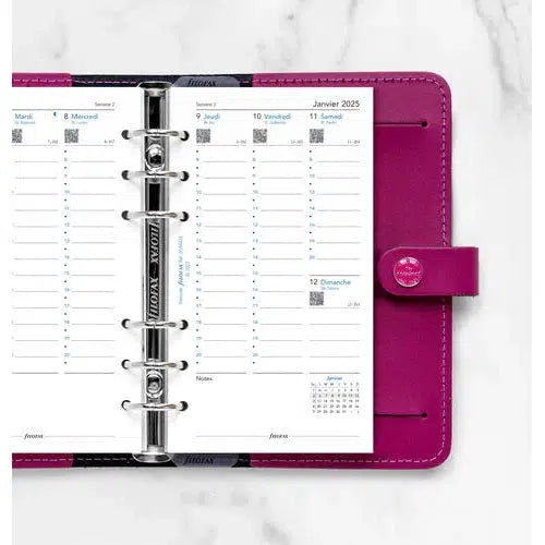 FFX Personal Agenda Semaine/2 Pages Vertical FR FILOFAX-Recharge-Filofax-2025-Papeterie du Dôme
