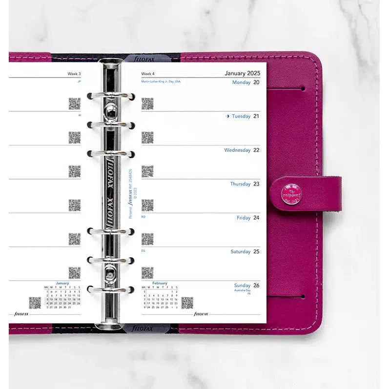 FFX Personal Agenda semaine/1page anglais sans heures FILOFAX-Recharge-Filofax-Papeterie du Dôme