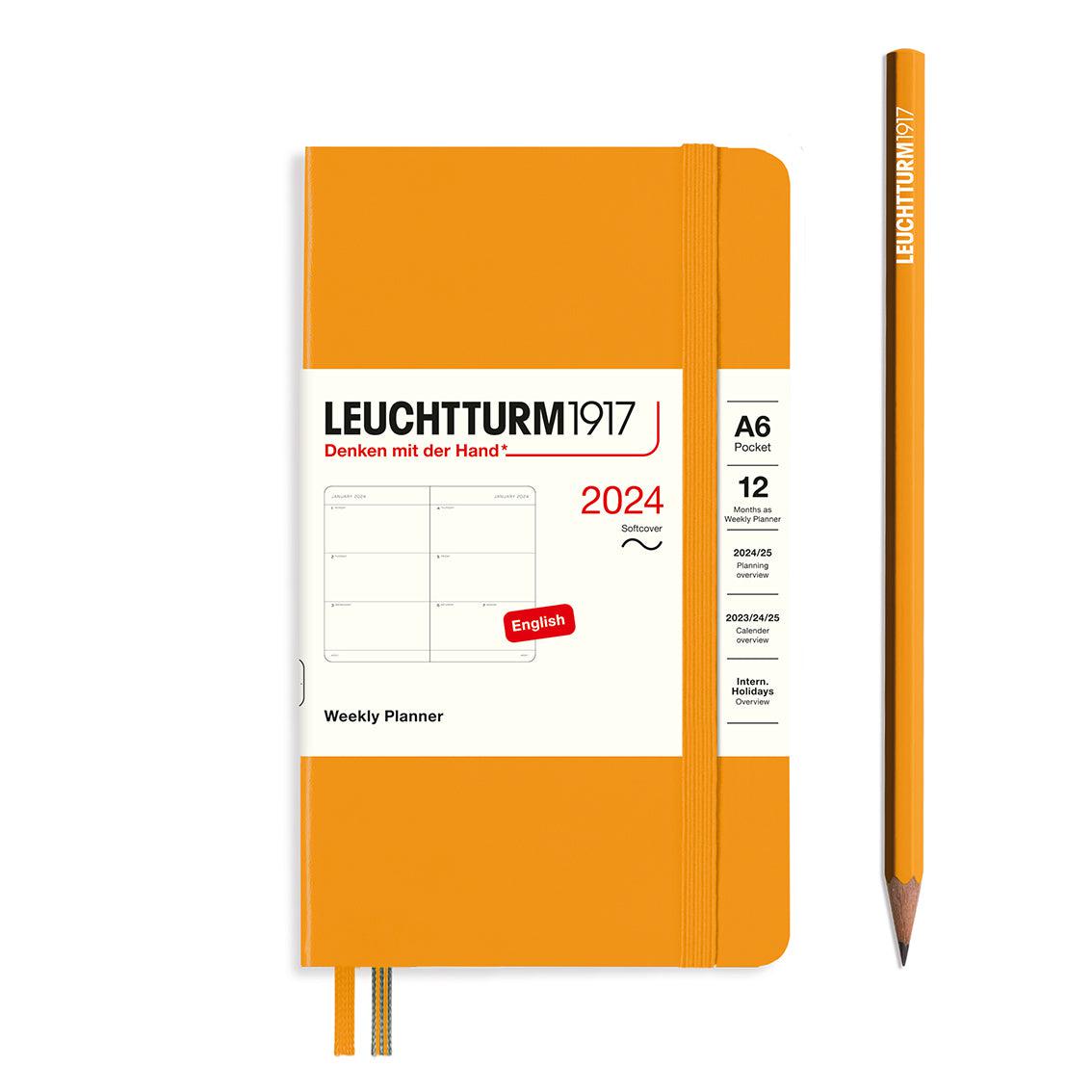 Leuchtturm1917 agenda de poche 2024 softcover port red