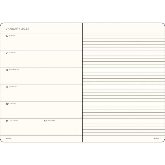 LCHT Agenda A5 Semainier & Carnet Ligné Rigide en Anglais-Agenda-Leuchtturm 1917-Papeterie du Dôme