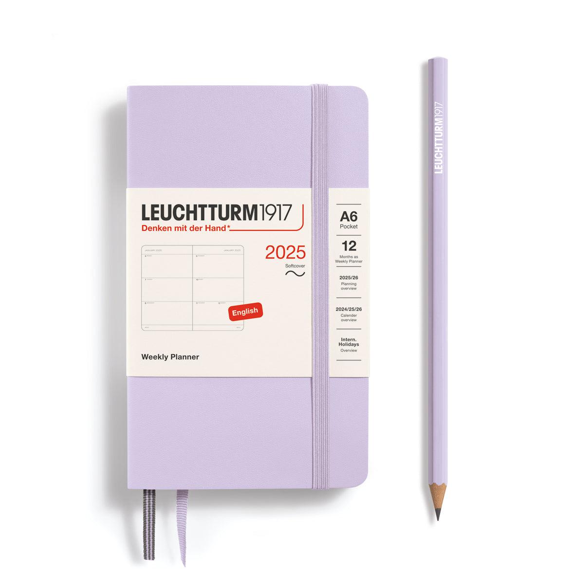 LCHT Agenda A6 Semainier Souple - Anglais-Agenda-Leuchtturm 1917-2025-Lilac-A6-Papeterie du Dôme