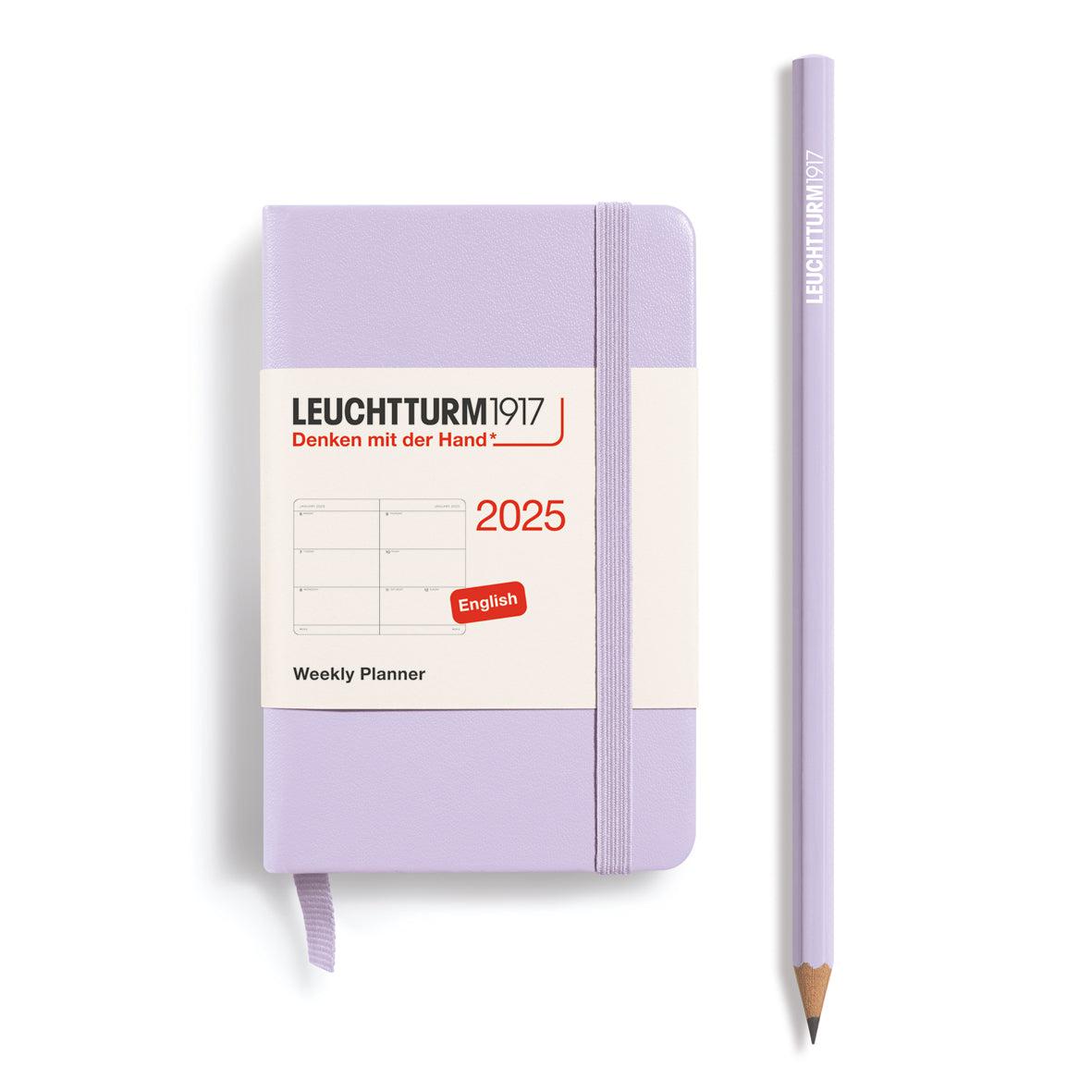 LCHT Agenda A7 Semainier Rigide - Anglais-Agenda-Leuchtturm 1917-2025-Lilac-A7-Papeterie du Dôme