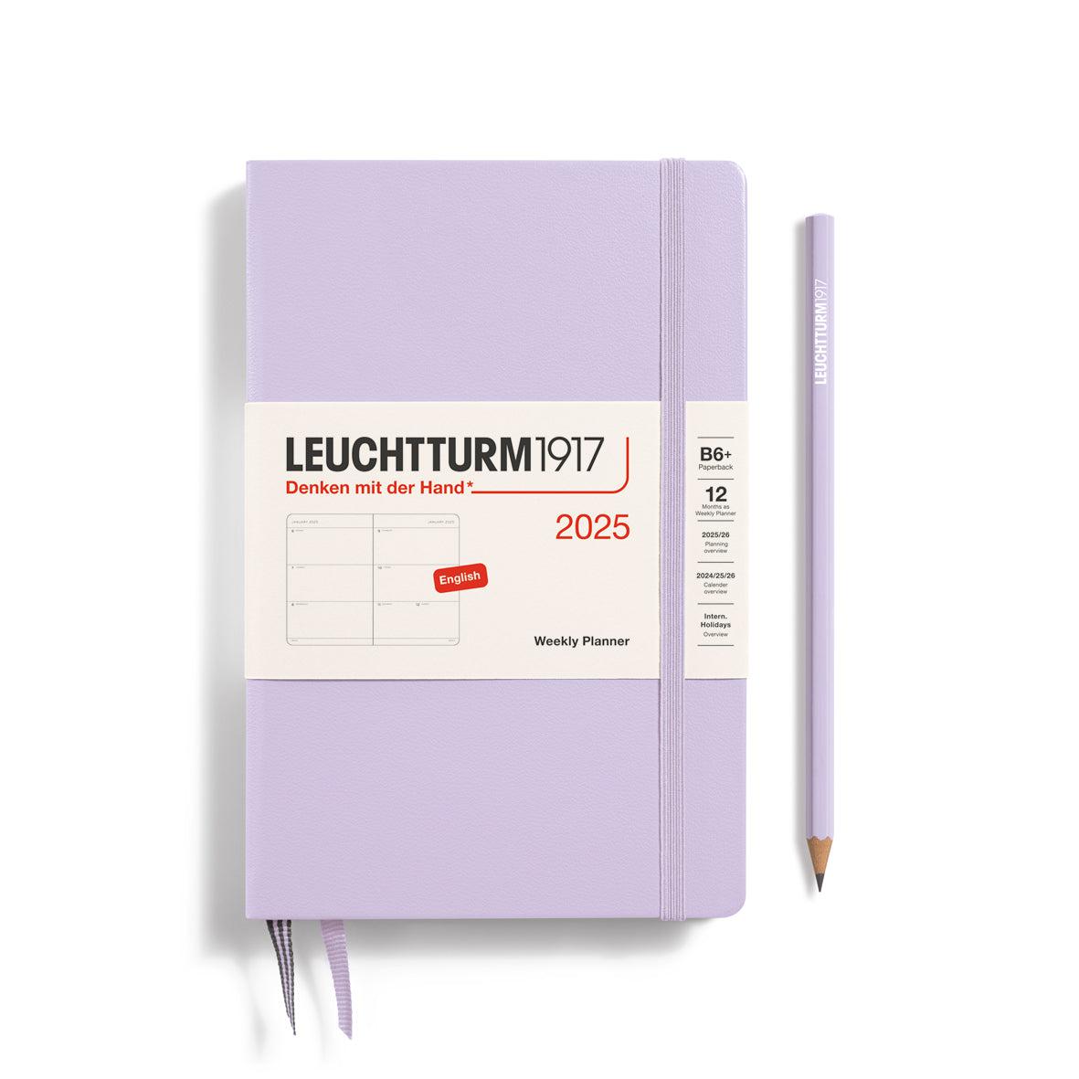 LCHT Agenda B6+ Semainier Rigide - Anglais-Agenda-Leuchtturm 1917-2025-Lilac-B6+-Papeterie du Dôme