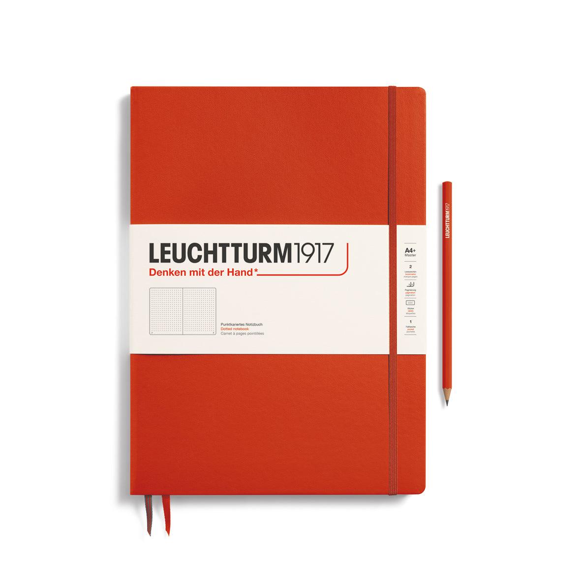 LCHT Carnet A4+ Master Slim Dots-Carnet-Leuchtturm 1917-Fox Red-A4+-Dots-Papeterie du Dôme