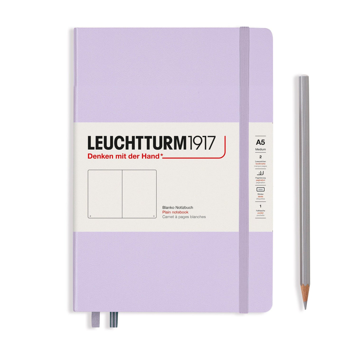 LCHT Carnet A5 Rigide Blanc-Carnet-Leuchtturm 1917-Lilas-A5-Blanc-Papeterie du Dôme