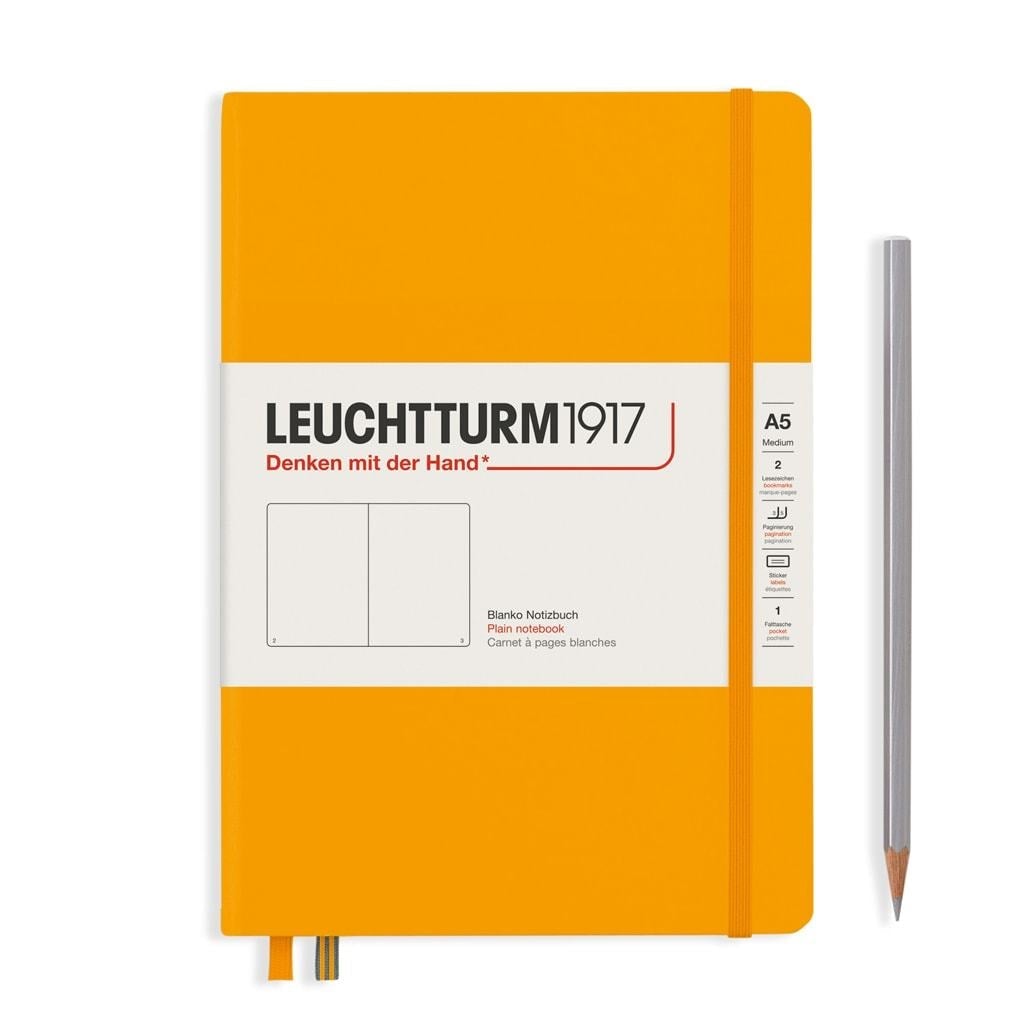 LCHT Carnet A5 Rigide Blanc-Carnet-Leuchtturm 1917-Rising Sun-A5-Blanc-Papeterie du Dôme