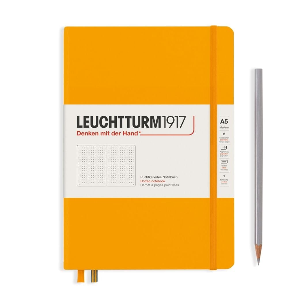 LCHT Carnet A5 Rigide Dots Pointillés-Carnet-Leuchtturm 1917-Rising Sun-A5-Dots-Papeterie du Dôme