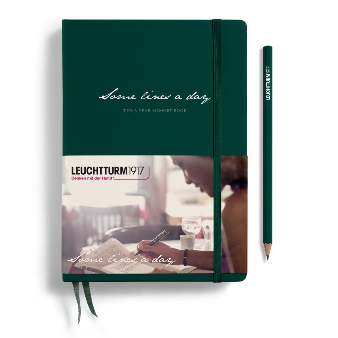 LCHT Carnet A5 Some Lines A Day-Carnet-Leuchtturm 1917-Forest Green-A5-Journal-Papeterie du Dôme