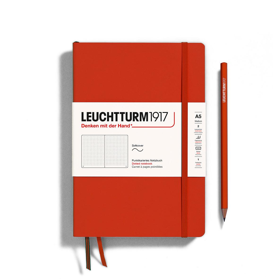 LCHT Carnet A5 Souple Dots-Carnet-Leuchtturm 1917-Fox Red-A5-Dots-Papeterie du Dôme