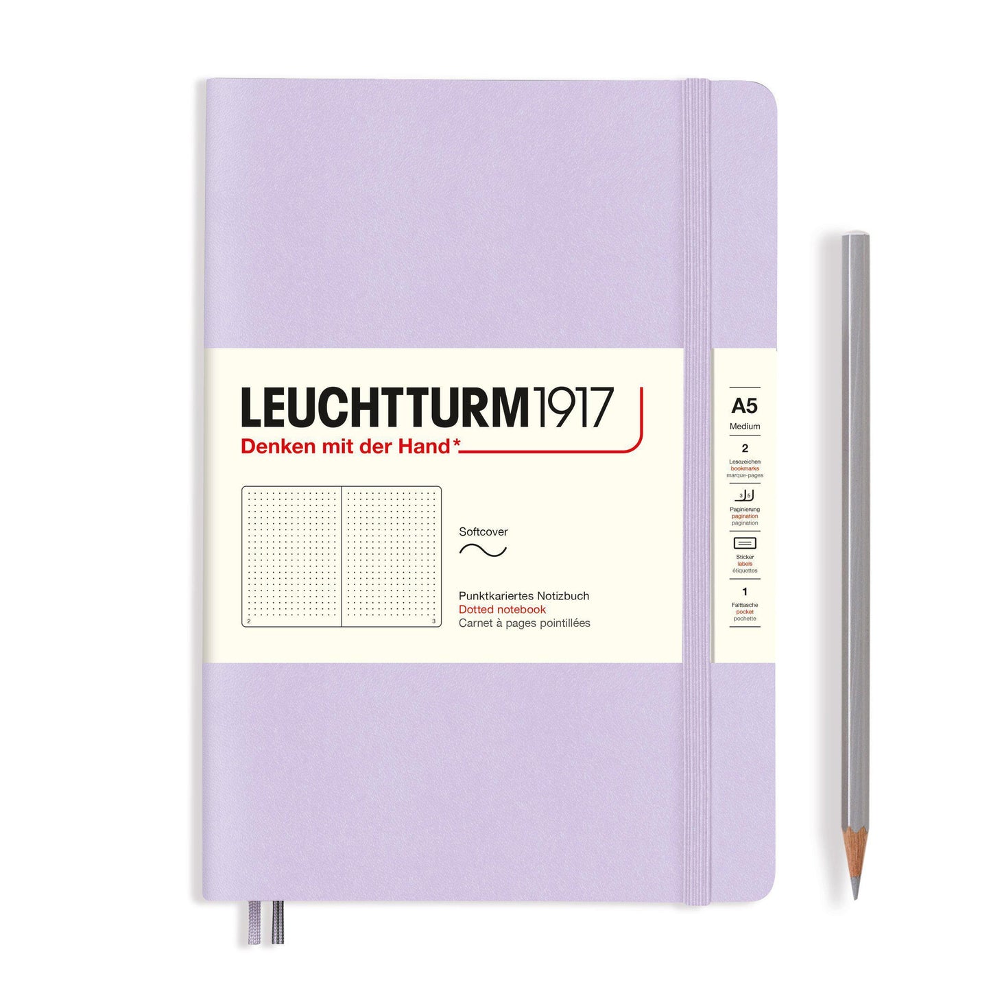 LCHT Carnet A5 Souple Dots-Carnet-Leuchtturm 1917-Lilas-A5-Dots-Papeterie du Dôme