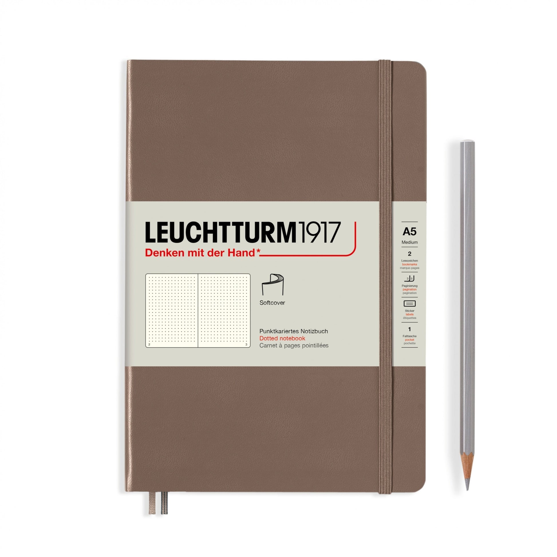 LCHT Carnet A5 Souple Dots-Carnet-Leuchtturm 1917-Warm Earth-A5-Dots-Papeterie du Dôme