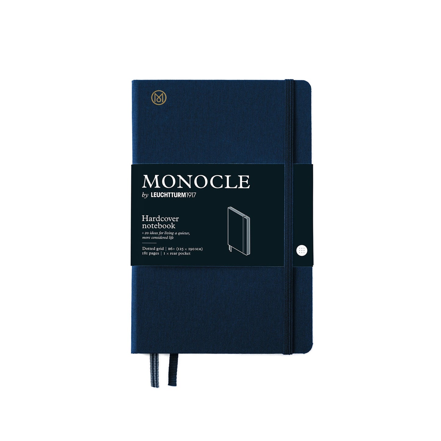 LCHT Carnet Monocle Couverture Rigide-Carnet-Leuchtturm 1917-B6+-Dots-Navy-Papeterie du Dôme