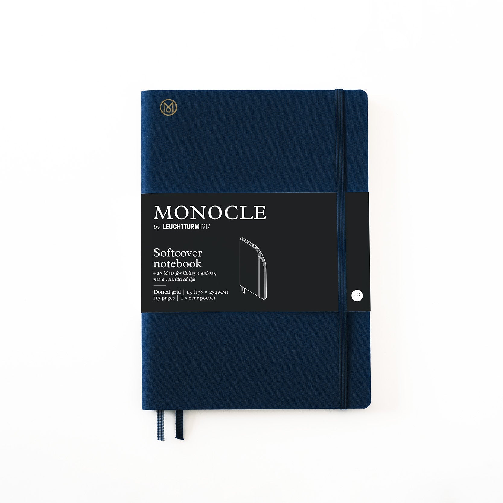 LCHT Carnet Monocle Couverture Souple-Carnet-Leuchtturm 1917-B5-Dots-Navy-Papeterie du Dôme