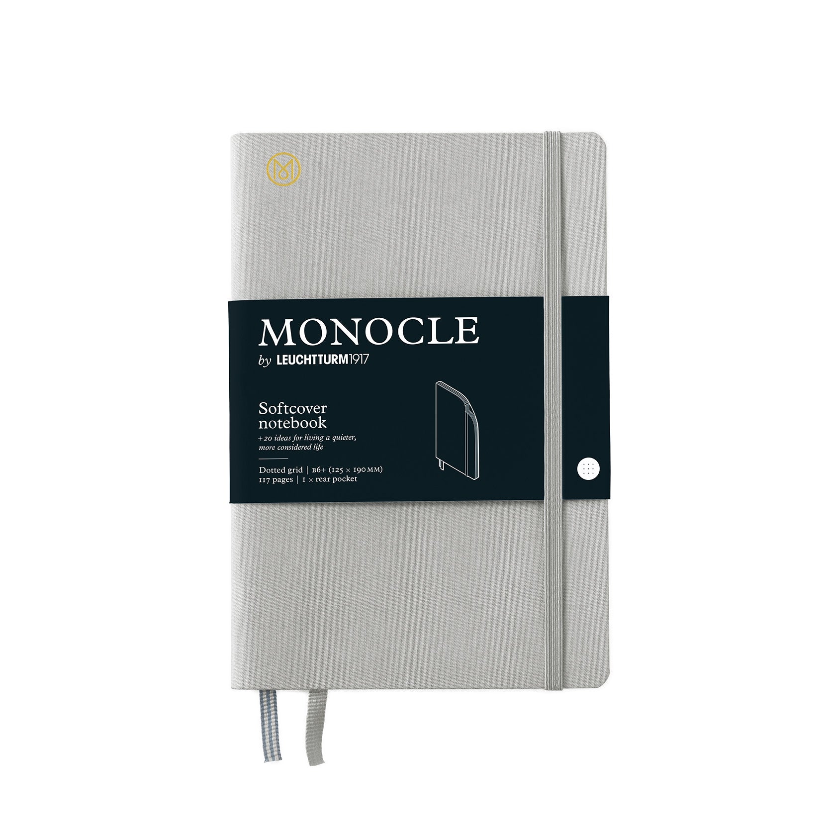 LCHT Carnet Monocle Couverture Souple-Carnet-Leuchtturm 1917-B6+-Dots-Light grey-Papeterie du Dôme