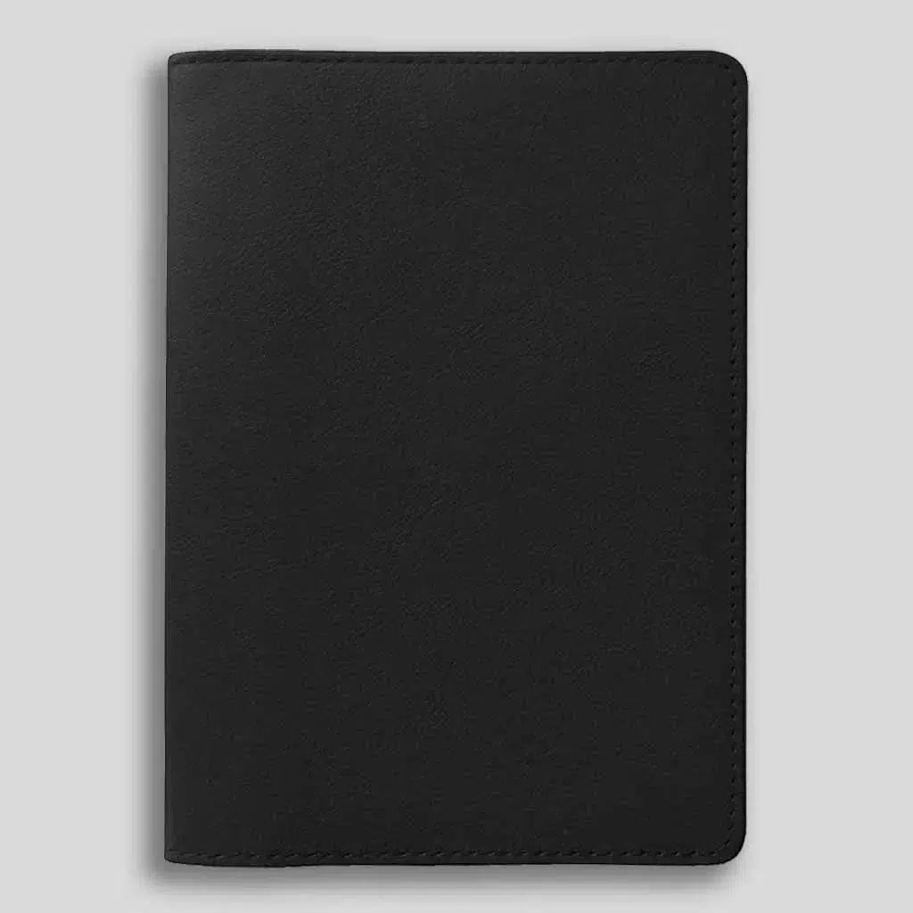 LSM Couverture A5 Mayfair-Couverture Carnet-Leathersmith of London-Noir-Papeterie du Dôme