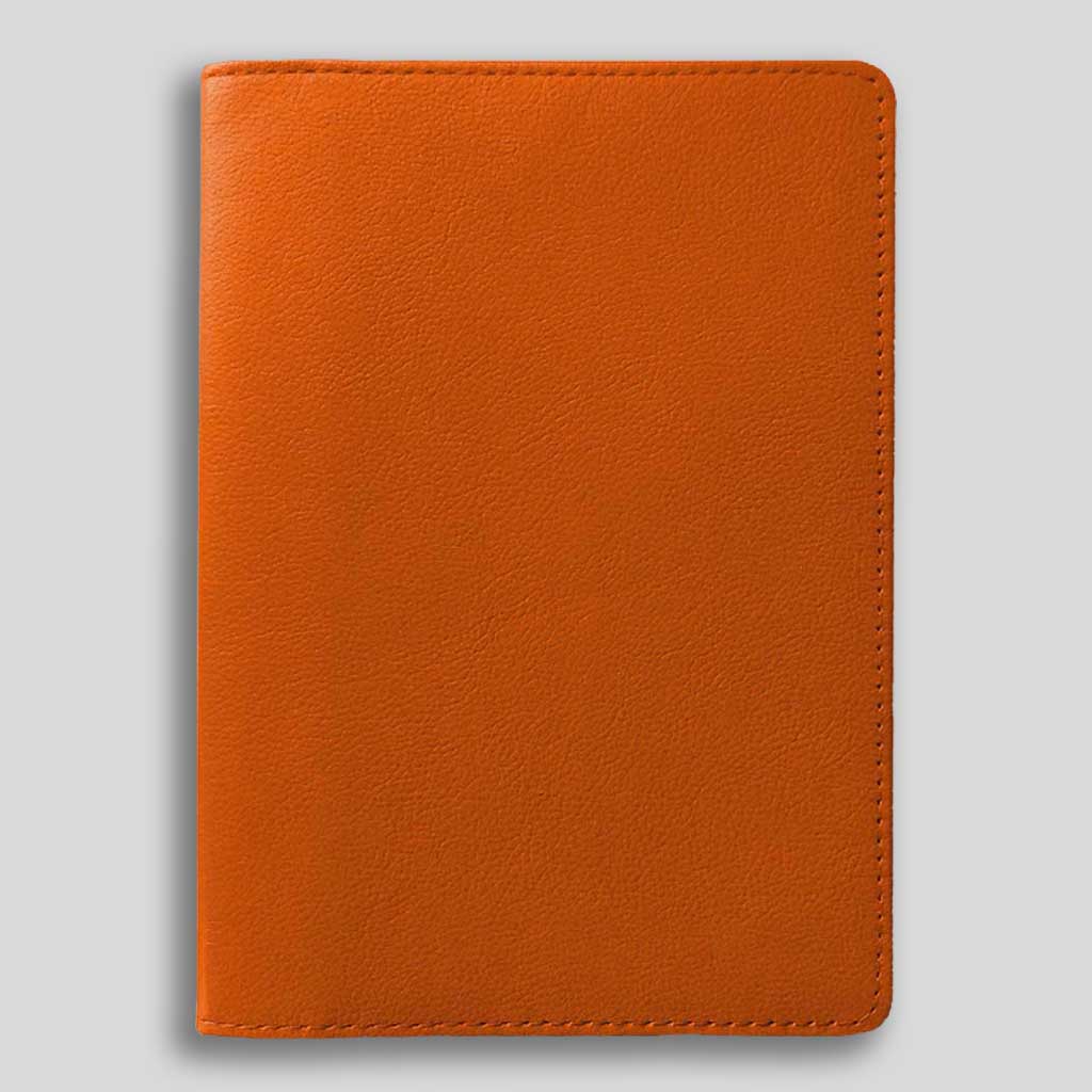 LSM Couverture A5 Mayfair-Couverture Carnet-Leathersmith of London-Orange-Papeterie du Dôme