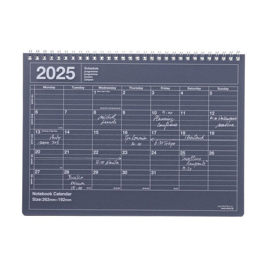 MARK'S Notebook Calendar-Calendrier-Mark's Europe-Medium-2025-Noir-Papeterie du Dôme