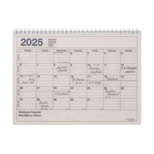 MARK'S Notebook Calendar-Calendrier-Mark's Europe-Medium-2025-Ivoire-Papeterie du Dôme