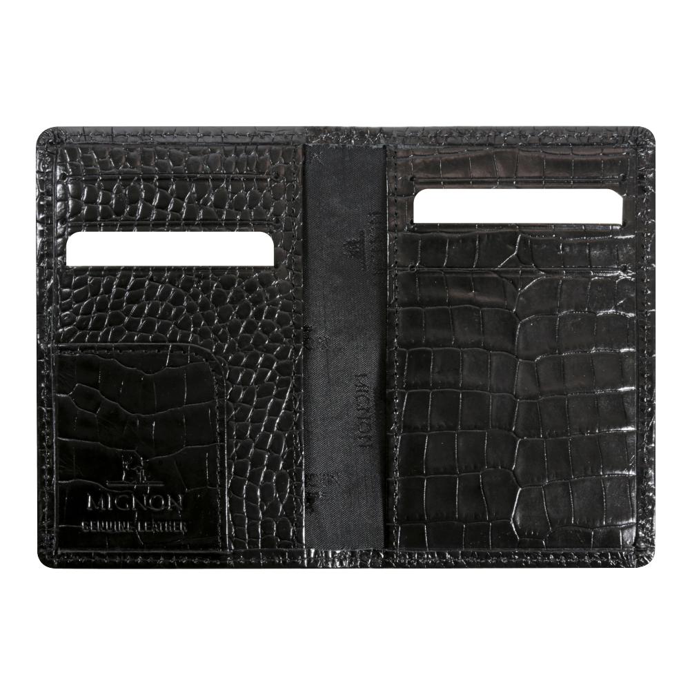 MGN Étui Cartes Flappet Savannah Croco Mignon-Mignon-Noir-Papeterie du Dôme