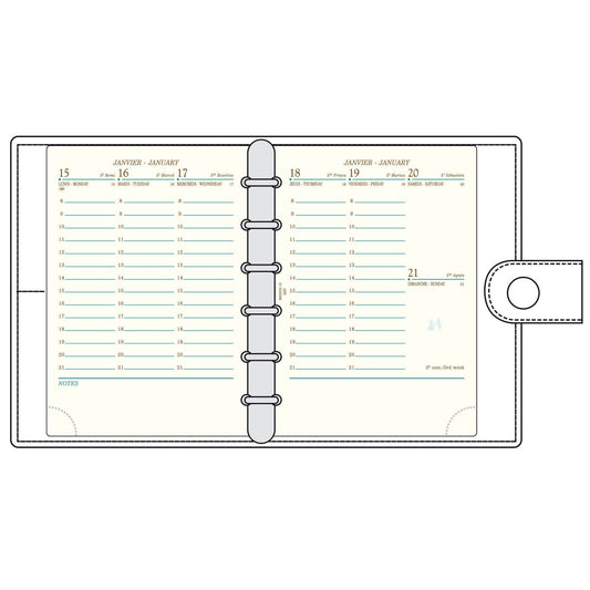 MGN Recharge Agenda AK13R Semaine/2 pages Mignon-Recharge Agenda-Mignon-Papeterie du Dôme