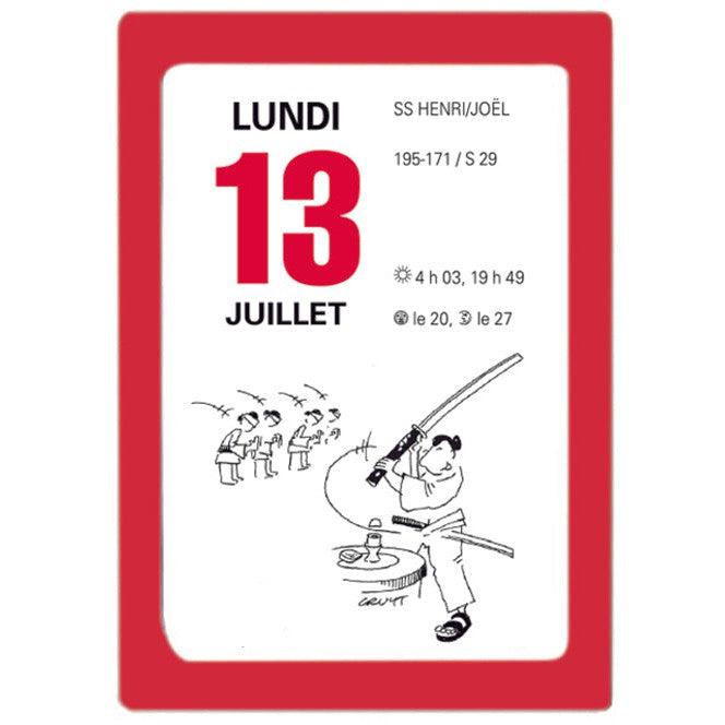 OBE Calendrier à Effeuiller Humour 63x92 Rouge-Agenda-Oberthur-2025-Papeterie du Dôme