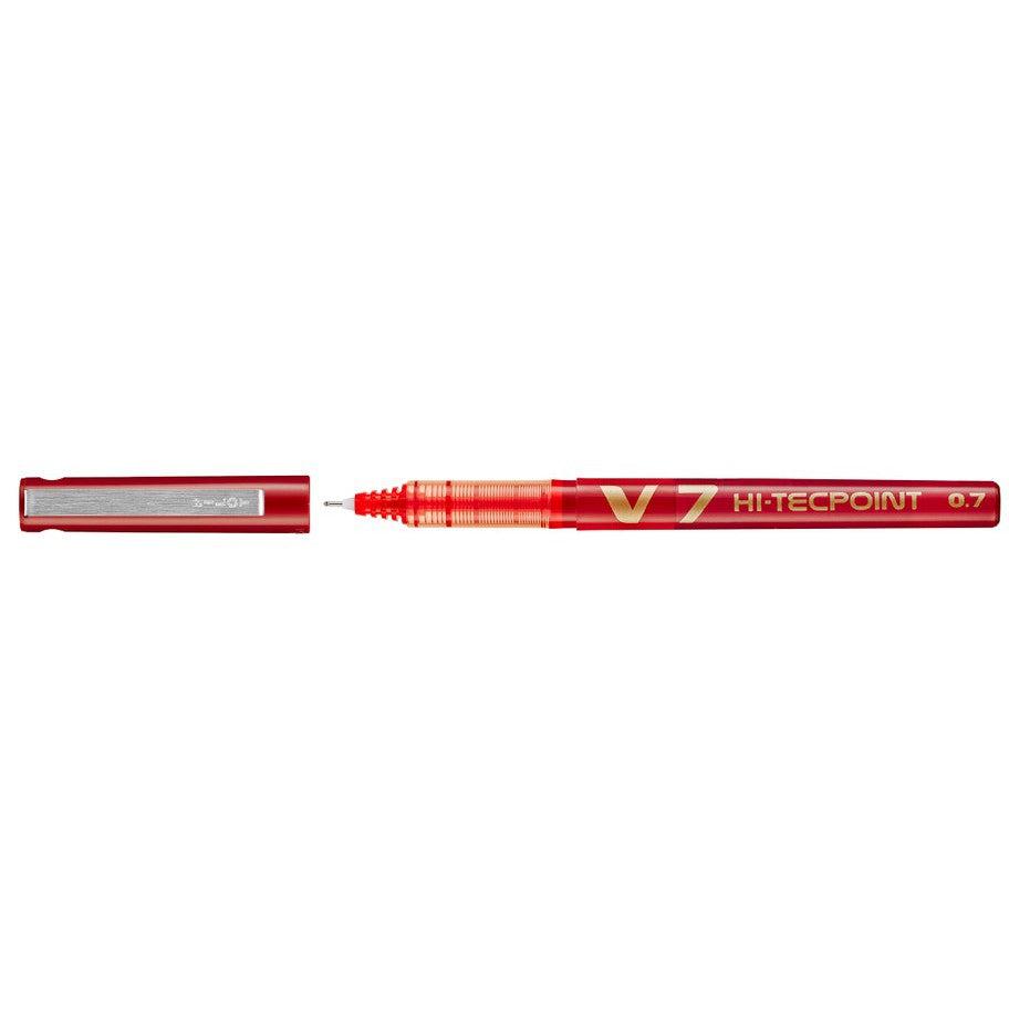 PLT Hi-Tecpoint Stylo Roller V5/V7-Stylo Roller-Pilot Basics-M Moyen-Rouge-Papeterie du Dôme