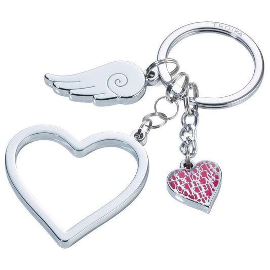 TRK Porte Clés "Love is in the air"-Porte Clés-Troika-Chrome-Papeterie du Dôme