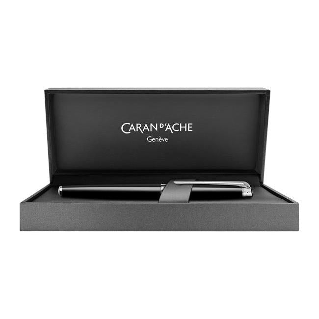 CA Léman Slim Noir Ébène Stylo Roller-Stylo Roller-Caran d'Ache-Papeterie du Dôme