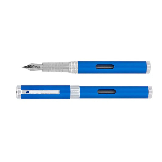 DPM Nexus Bleu Chrome Stylo Plume-Stylo Plume-Diplomat-Papeterie du Dôme