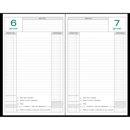 EXA Agenda Bureau Perpétuel Caisse Journalier-Agenda-Exacompta-Papeterie du Dôme
