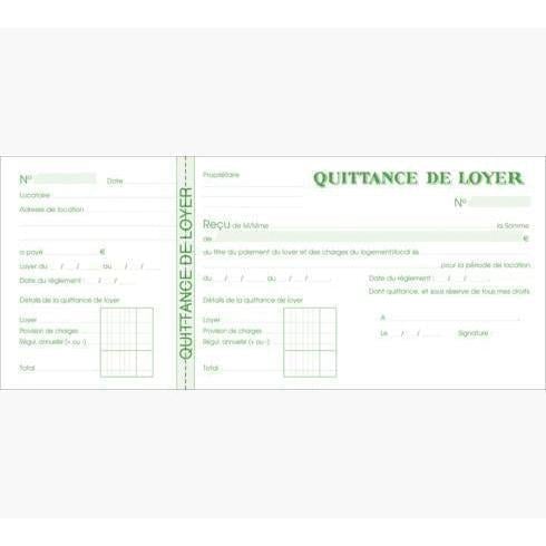 EXA Quittances de Loyer 50 Feuillets Horizontal-Quittance de Loyer-Exacompta-Papeterie du Dôme