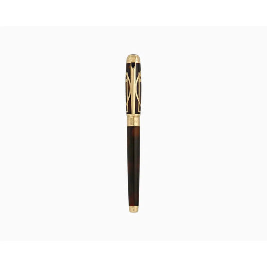 STD D Line Homme de Vitruve Premium Marron Stylo Roller-Stylo Roller-S.T. Dupont-Papeterie du Dôme