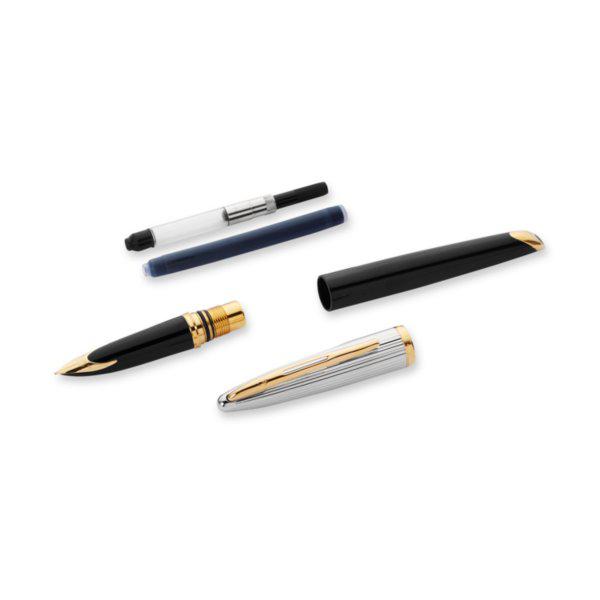 WMN Carène Deluxe Noir Stylo Plume-Stylo Plume-Waterman-F Fin-Papeterie du Dôme